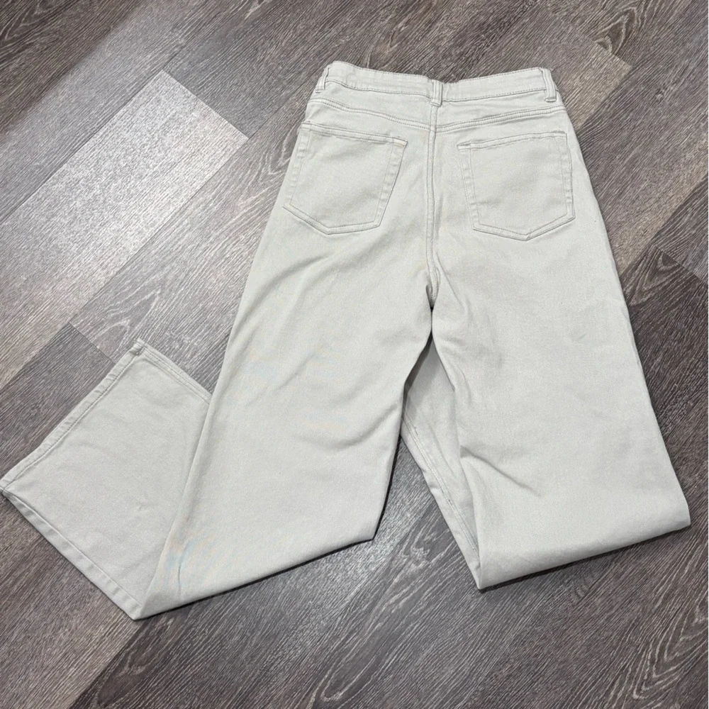 Divided H&M Cream Wide Leg Jeans | High Waist Neutral Denim | Women’s 8 (Fits 6) - Picture 8 of 12